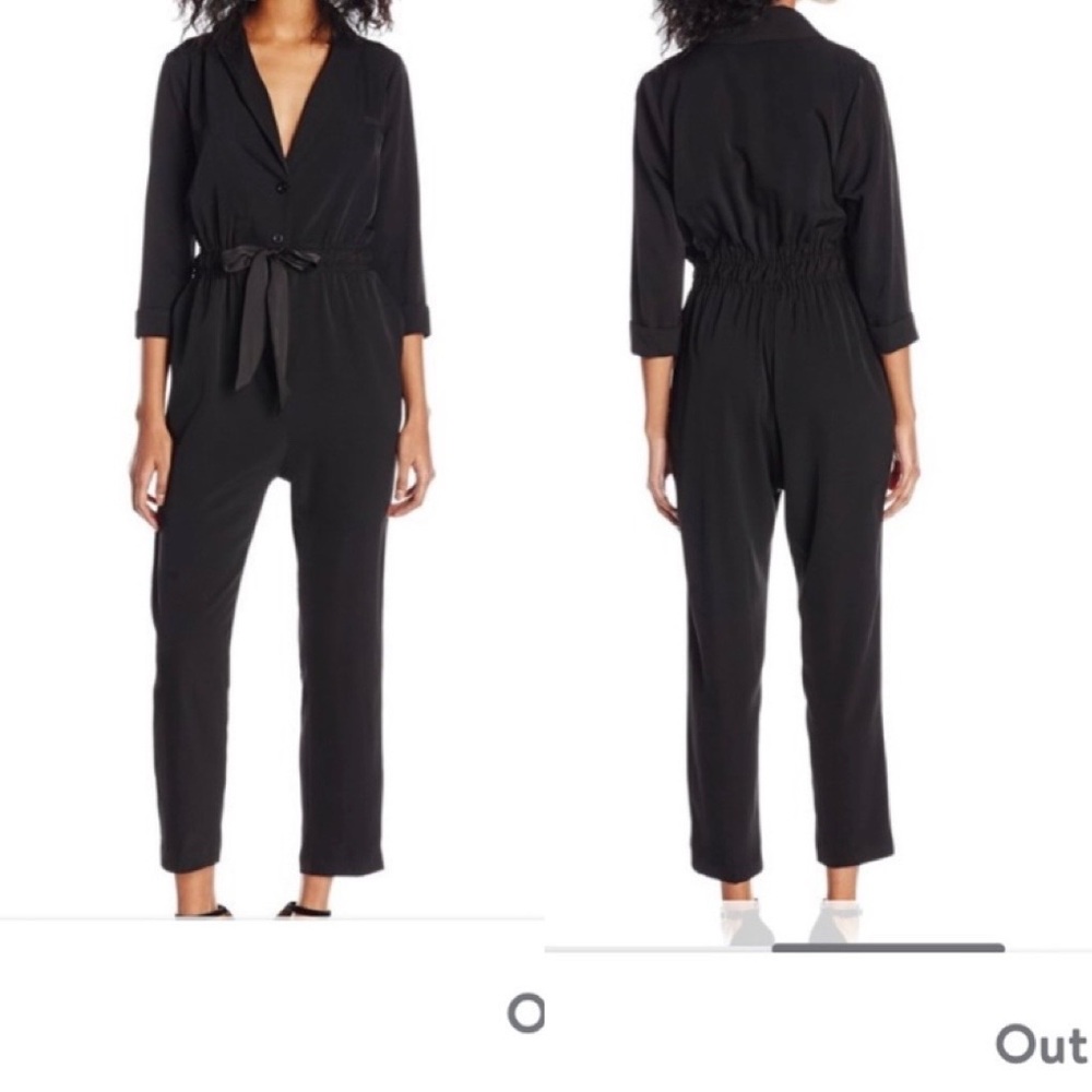 *SOLD* Erin Fetherston Black Jodi Crepe Jumpsuit Size 10